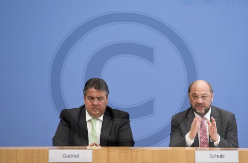 PK mit Gabriel und Schulz zur Europawahl