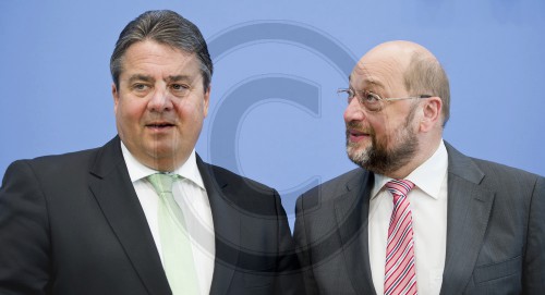 PK mit Gabriel und Schulz zur Europawahl