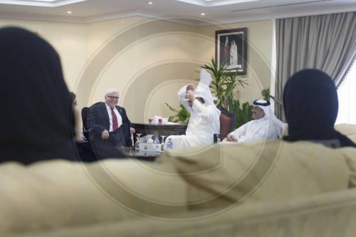 BM  Frank-Walter Steinmeier und Aussenminister S.E. Khalid bin Mohamed Al-Attiyah