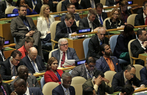 Frank-Walter Steinmeier waehrend der Generalversammlung der Vereinten Nationen