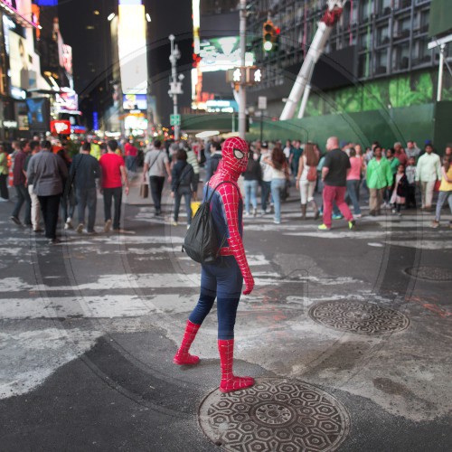 Spiderman auf dem Times Square