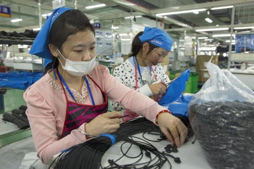 Mitarbeiterinnen der Textilfabrik Sintex