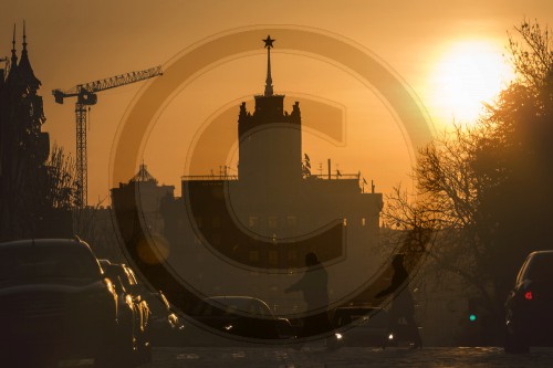 Sonnenaufgang in Kiew