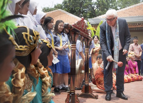 Bundesaussenminister Frank-Walter Steinmeier, SPD in Jakarta