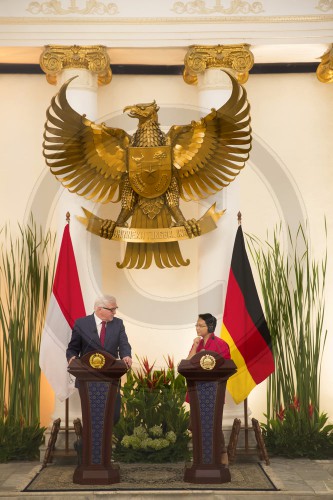Bundesaussenminister Frank-Walter Steinmeier, SPD in Jakarta