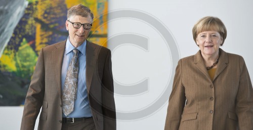 Bill Gates trifft Merkel