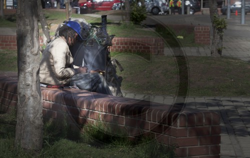 Obdachloser in Johannesburg