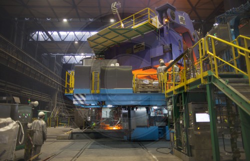 Stahlwerk  in Duisburg Hamborn der ThyssenKrupp AG