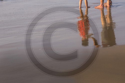 Strandszene in Colombo