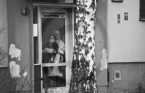 Fluechtlinge im Notaufnahmelager Mariefelde