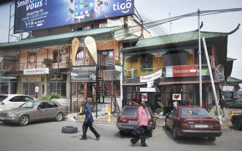 Strassenszene in Kinshasa
