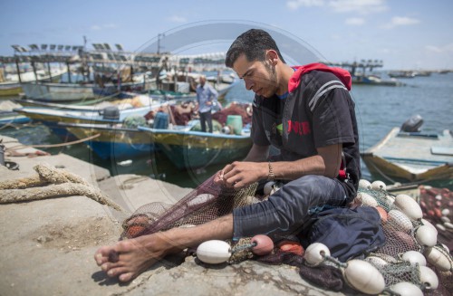 Fischer im Hafen von Gaza-Stadt