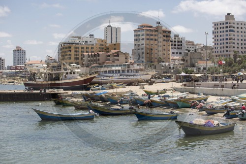 Der  Hafen von Gaza-Stadt.