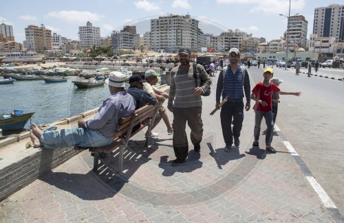 Der  Hafen von Gaza-Stadt.