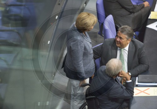 Anglea Merkel + Sigmar Gabriel + Wolfgang Schaeuble