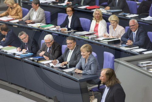 Angela Merkel, Sigmar Gabriel, Frank-Walter Steinmeier, Anton Hofreiter
