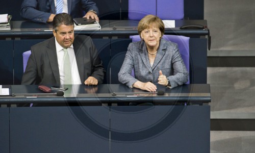 Sigmar Gabriel + Angela Merkel