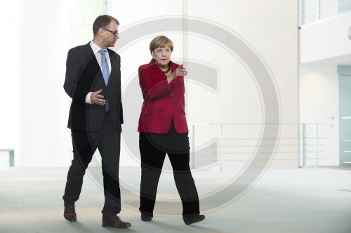 Angela Merkel trifft finnischen Ministerpraesidenten Juha Sipil‚àö¬ß.