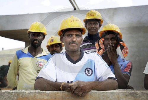 Bauarbeiter in Sri Lanka