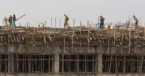 Baustelle in Addis Abeba