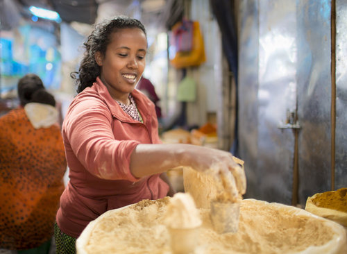 Marktszene in Addis Abeba