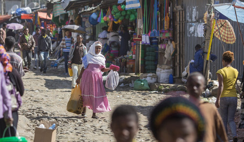 Marktszene in Addis Abeba
