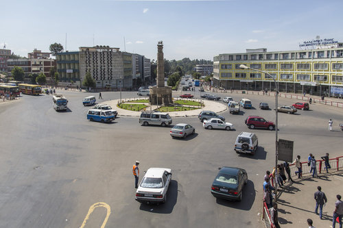 Strassenszene in Addis Abeba
