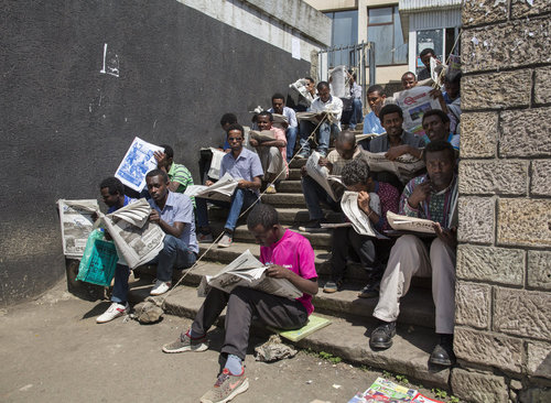 Arbeitssuchende in Addis Abeba