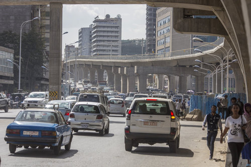 Strassenszene in Addis Abeba