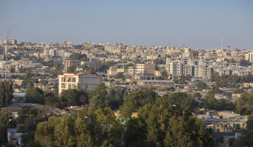 Stadtansicht von Mekelle in Aethiopien