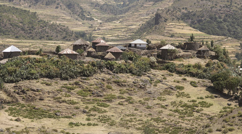 Kleines Dorf in Aethiopien