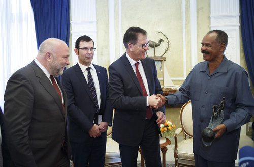 Bundesentwicklungsminister Gerd Mueller, CSU besucht Eritrea