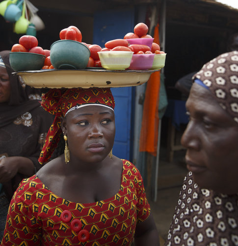Afrikanische Marktfrau in Sokode