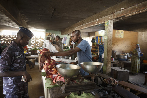 Verkauf von Fleisch in Sokode