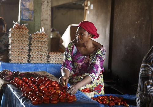 Verkauf von Tomaten in Sokode