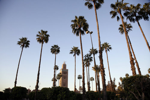 Minarett der Koutoubia Moschee in Marrakesch