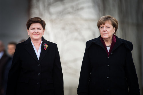 Beata Szydlo besucht Angela Merkel
