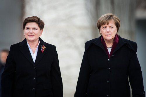 Beata Szydlo besucht Angela Merkel