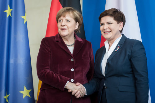 Beata Szydlo besucht Angela Merkel