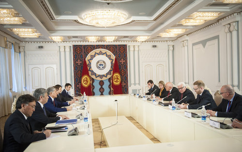 Frank-Walter Steinmeier in Kirgisistan