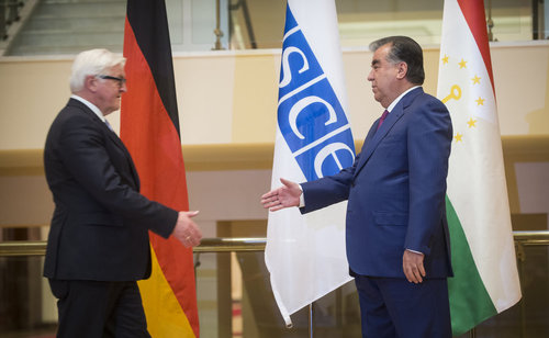 Frank-Walter Steinmeier in Tadschikistan