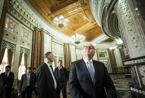 Frank-Walter Steinmeier in Tadschikistan