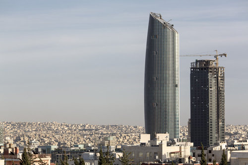 Neubau von Hochhaeusern in Amman