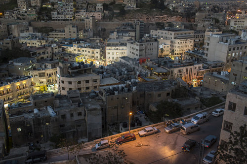 Abendliche Strassenszene in Amman