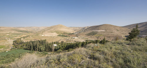 Blick auf Dheeban in Jordanien
