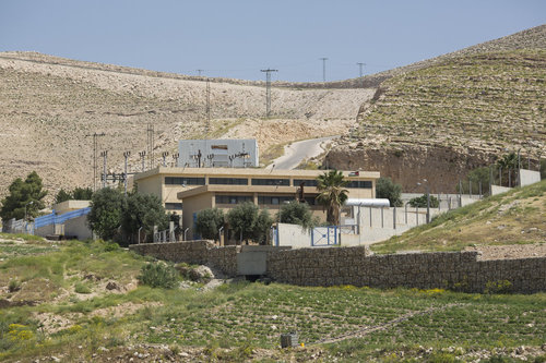 Wasserpumpstation am Wala Staudamm in Jordanien