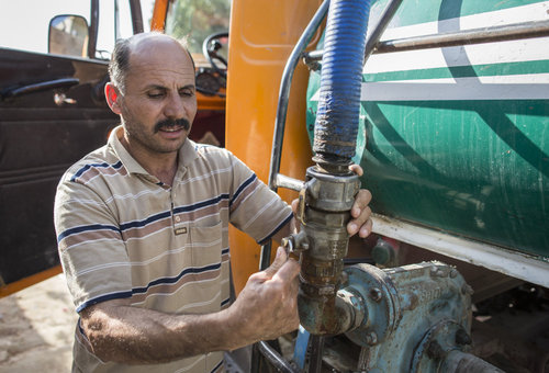 Lieferung von Trinkwasser in Jordanien