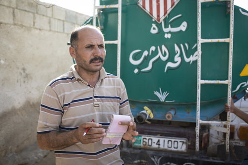 Lieferung von Trinkwasser in Jordanien