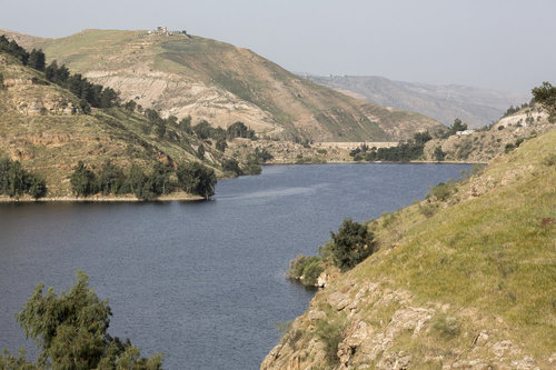 Stausee am King Talal Damm in Jordanien