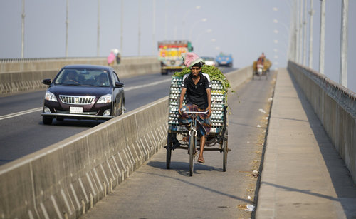 Rikscha als Transportmittel in Bangladesch